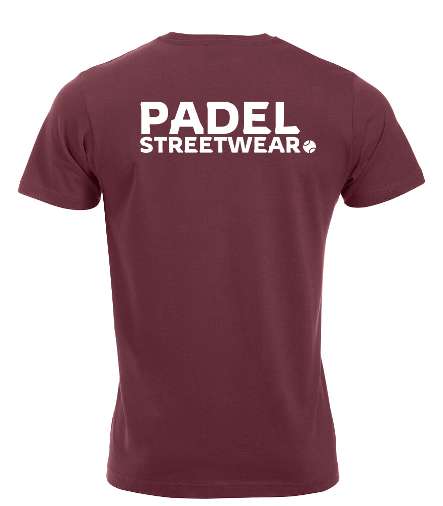 2Padel - Padel Streetwear t-shirt heren (wijnrood)