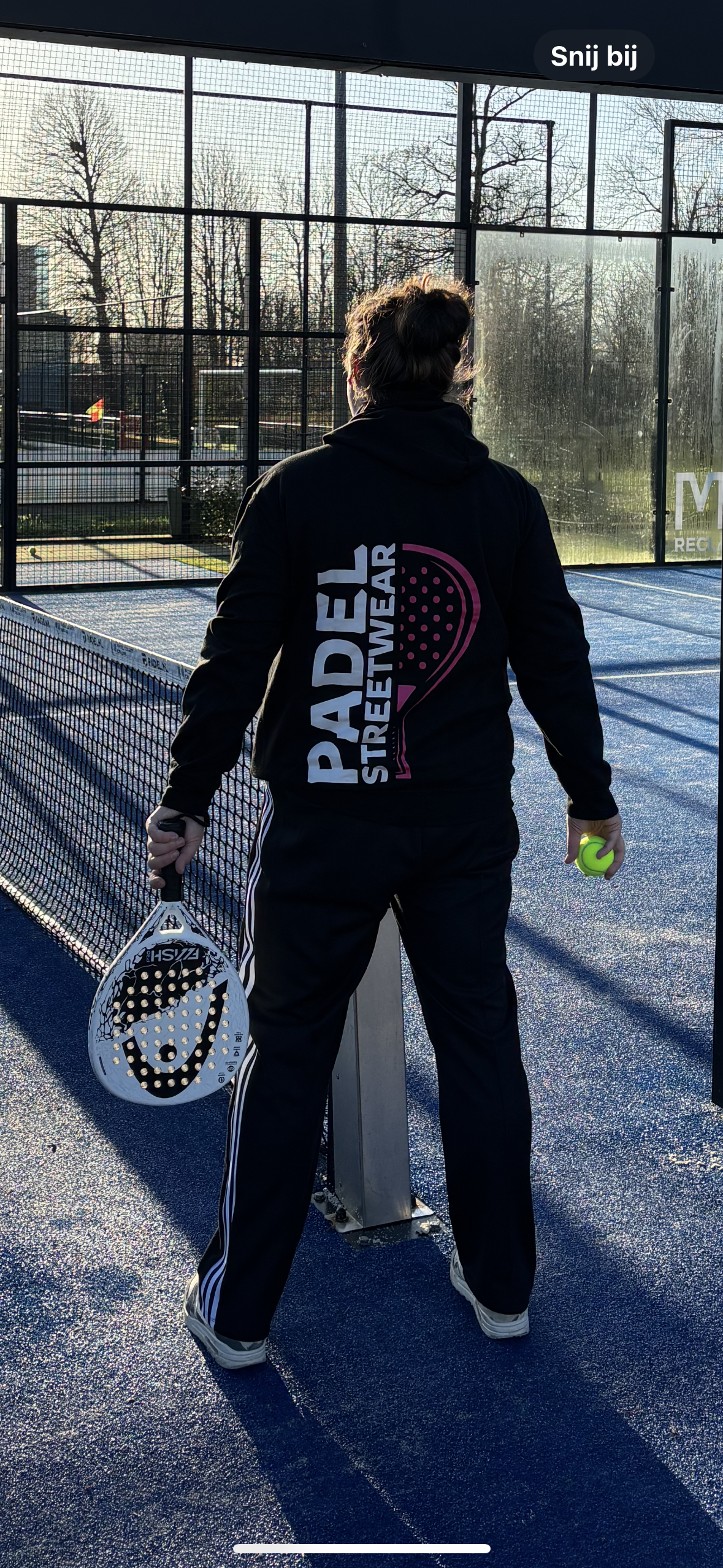 Padel Streetwear hoodie - pink racket