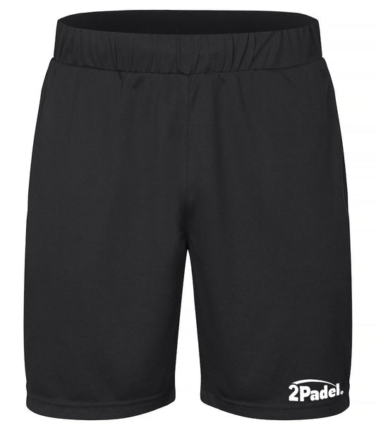 2Padel Sport - unisex padelshort zwart